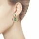 Золотые серьги SOKOLOV с бриллиантом и топазом Swarovski
