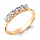 Золотое кольцо AQUAMARINE с Swarovski