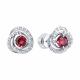 Серебряные серьги SOKOLOV с фианитом и рубином