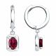 Серебряные серьги SOKOLOV с рубином