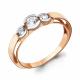 Золотое кольцо AQUAMARINE с Swarovski
