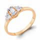 Золотое кольцо AQUAMARINE с Swarovski