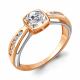 Золотое кольцо AQUAMARINE с Swarovski