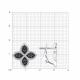 Серьги из белого золота SOKOLOV с бриллиантом и чёрным бриллиантом