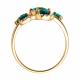 Золотое кольцо SOKOLOV с бриллиантом и гидротермальным изумрудом