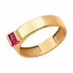 Золотое кольцо SOKOLOV с рубиновым корундом