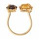 Золотое кольцо SOKOLOV с цитрином и раухтопазом