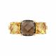 Золотое кольцо SOKOLOV с цитрином и раухтопазом