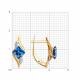 Золотые серьги SOKOLOV с фианитом и топазом Swarovski