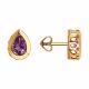 Золотые серьги SOKOLOV с аметистом