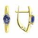 Серьги из лимонного золота SOKOLOV с топазом и танзанитом
