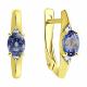 Серьги из лимонного золота SOKOLOV с топазом и танзанитом