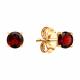 Золотые серьги SOKOLOV с гранатом