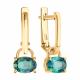 Золотые серьги SOKOLOV с топазом и турмалином