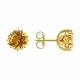 Золотые серьги SOKOLOV с цитрином