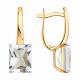 Золотые серьги SOKOLOV с горным хрусталём