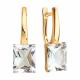 Золотые серьги SOKOLOV с горным хрусталём