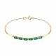 Золотой браслет SOKOLOV с гидротермальным изумрудом и бриллиантом выращенным