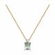 Золотое колье SOKOLOV с празиолитом и бриллиантом выращенным