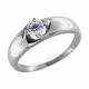 Помолвочное кольцо из белого золота SOKOLOV с Swarovski