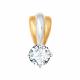 Золотая подвеска SOKOLOV с Swarovski