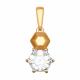 Золотая подвеска SOKOLOV с Swarovski