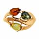 Кольцо из золочёного серебра SOKOLOV с янтарём