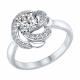 Серебряное кольцо SOKOLOV с фианитом и Swarovski