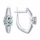 Серебряные серьги SOKOLOV с Swarovski