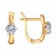 Серьги из золочёного серебра SOKOLOV с Swarovski