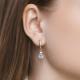 Серьги из золочёного серебра SOKOLOV с Swarovski