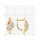 Серьги из золочёного серебра SOKOLOV с Swarovski