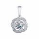 Серебряная подвеска SOKOLOV с фианитом и Swarovski
