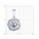 Серебряная подвеска SOKOLOV с фианитом и Swarovski