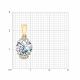 Подвеска из золочёного серебра SOKOLOV с Swarovski