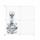 Серебряная подвеска SOKOLOV с Swarovski