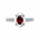 Серебряное кольцо SOKOLOV с фианитом и гранатом