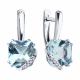 Серебряные серьги SOKOLOV с топазом и фианитом