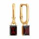 Серьги из золочёного серебра SOKOLOV с гранатом