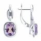 Серебряные серьги SOKOLOV с аметистом