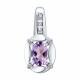 Серебряная подвеска SOKOLOV с фианитом и аметистом
