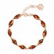Браслет из золочёного серебра Дарвин с янтарём