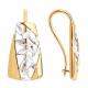 Серьги из золочёного серебра Diamant