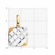 Подвеска из золочёного серебра Diamant