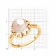 Кольцо из золочёного серебра Diamant с жемчугом