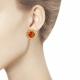 Серьги из золочёного серебра Diamant с янтарём