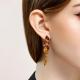 Серьги из золочёного серебра Diamant с янтарём