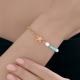 Серебряный браслет Diamant с жемчугом и бирюзой