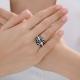 Серебряное кольцо Diamant с фианитом и эмалью
