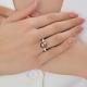 Серебряное кольцо Diamant с фианитом и жемчугом